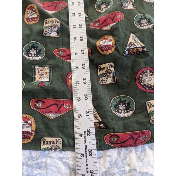 Vtg Y2K 90s Tommy Hilfiger Short Sleeve Button Shirt Ski Destination Men’s SZ M - Picture 12 of 13